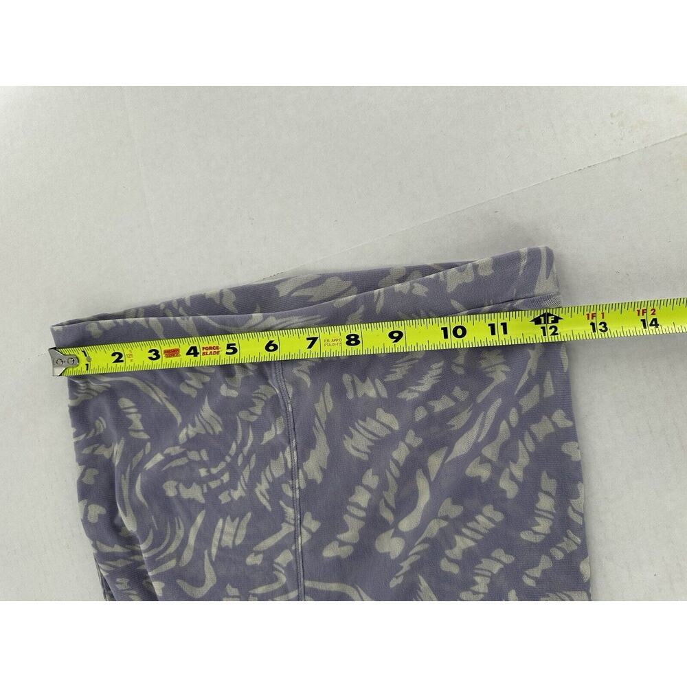 Skims Mesh Pants Sz M Purple Lilac Flare Abstract Logo High Waist Lounge - Picture 8 of 10